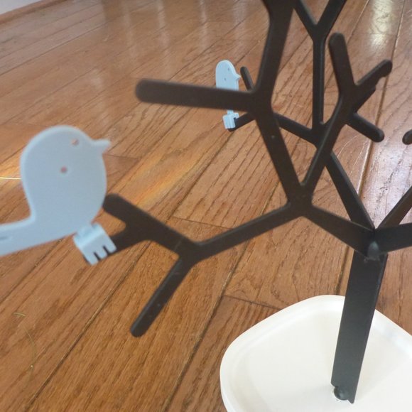 Super Cute Tree Jewlery Holder / Organizer / Stand With Blue Birds of Happiness - Picture 2 of 5